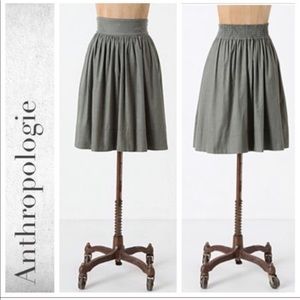 Anthropologie sage Green corduroy skirt